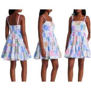 NWT NEW Lilly Pulitzer Alision Dress 12 Patch Work Fit and Flare Madras Alison